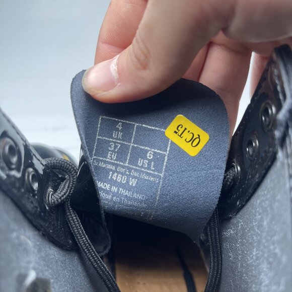 NEW Dr Martens 1460W Black Patent Leather Shiny 8 Eyelet Lace Up Boot 6 US 37 EU - Picture 14 of 16